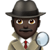 🕵🏿‍♂️ man detective: dark skin tone display on Apple